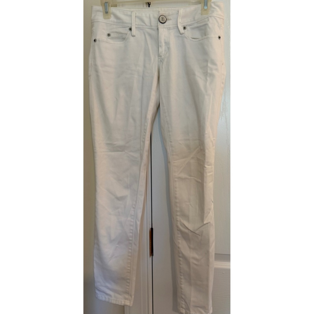 Lilly Pulitzer Worth Skinny Mini White Pants Womens 00 Stretch Cotton Rayon
